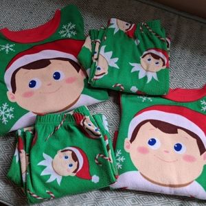 2 Elf On The Shelf Cozy Fleece Pajama Set Bundle